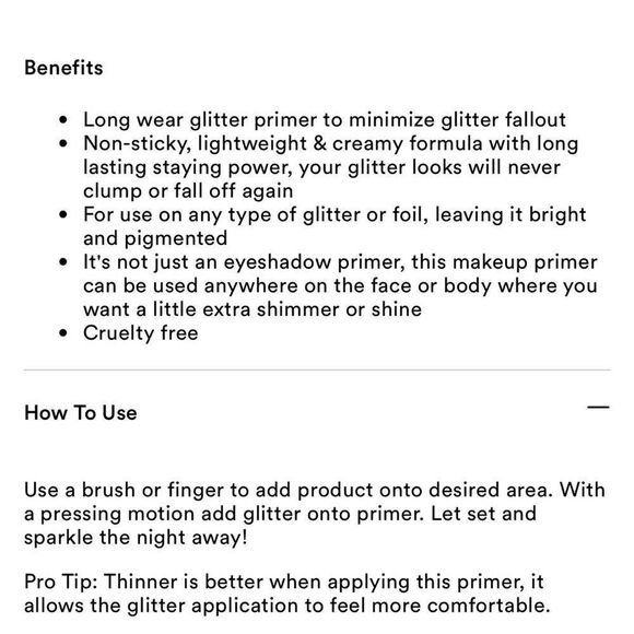 🦋 5/$25 NYX Glitter Primer New FullSz - Picture 2 of 3